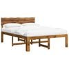 vidaXL Estrutura de Cama de Casal com Cabeceira ROSTOCK Natural