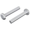 vidaXL Parafuso de Trava Liso 2 unid. Prateado M6 x 35 mm A&ccedil;o