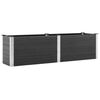 vidaXL Canteiro elevado de jardim 200x50x54 cm WPC cinzento