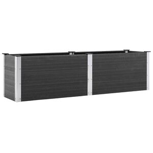 vidaXL Canteiro elevado de jardim 200x50x54 cm WPC cinzento