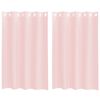 vidaXL Cortinas de voile com ilh&oacute;s 2 pcs rosa-claro 140x175 cm