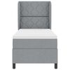 vidaXL Cama Box com colch&atilde;o Cinzento-claro 80 x 200 cm tecido