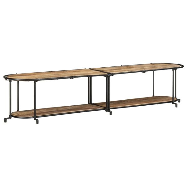 vidaXL Móvel de TV 200x42x40 cm madeira de mangueira áspera maciça