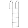 vidaXL Escada de Ancoragem de 4 Degraus Prateado 45 &times;11,5 &times;162 cm