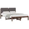 vidaXL Estrutura de Cama com Cabeceira Estofada