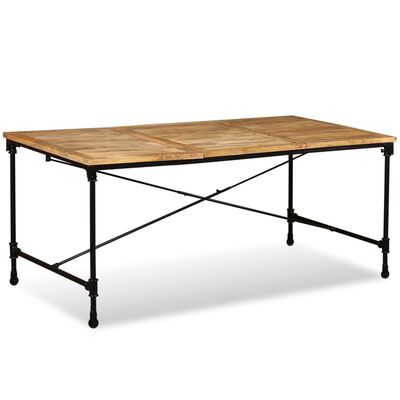 vidaXL Mesa de jantar madeira de mangueira maciça 180 cm