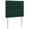 vidaXL Cama boxspring com colch&atilde;o 120x190 cm veludo verde-escuro