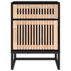 vidaXL Mesa de cabeceira 40x30x55,5 cm derivados madeira/ferro preto