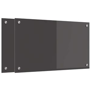 vidaXL Painel de cozinha 2 unid. Cinza Escuro 70 x 40 cm