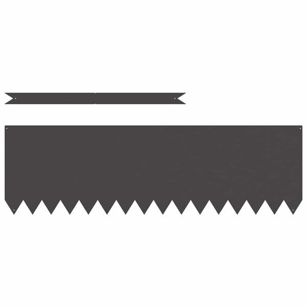 vidaXL Acabamento para Gramado 20 pcs Preto 100 x 0.05 x 20 cm