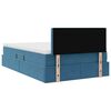 vidaXL Cama com Armazenamento com colch&atilde;o Azul 120 x 190 cm Veludo