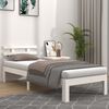 vidaXL Estrutura de cama 100x200 cm madeira maci&ccedil;a branco