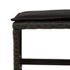 vidaXL 9 pcs conjunto de jantar p/ jardim c/ almofad&otilde;es vime PE preto