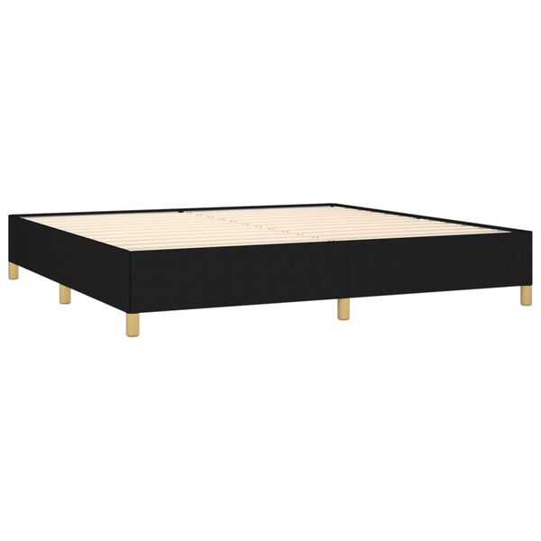 vidaXL Estrutura de cama sem colchão 200x200 cm tecido preto