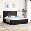 vidaXL Estrutura de cama otomana com colch&otilde;es 200x200cm veludo preto