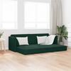 vidaXL Sof&aacute;-cama de ch&atilde;o 200cm Verde Escuro Veludo