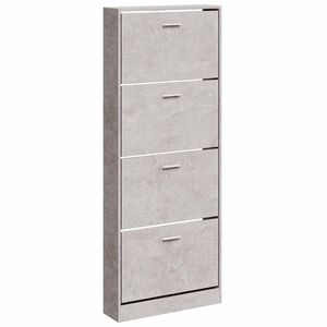 vidaXL Sapateira 59x17x150 cm derivados de madeira cinzento cimento