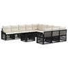 vidaXL Conjunto de Sof&aacute; de Jardim 12 unid. Preto e Branco Creme