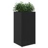 vidaXL Vaso/floreira de jardim 2 pcs 40x40x80 cm vime PE preto
