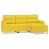 vidaXL Sof&aacute; de 3 lugares com apoio de p&eacute;s 180 cm tecido amarelo-claro