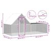 vidaXL Galinheiro 4x2x2 m aço galvanizado