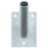 vidaXL Suporte de Poste para Bandeira Prateado 10,5 x 7,5 x 2,5 cm A&ccedil;o