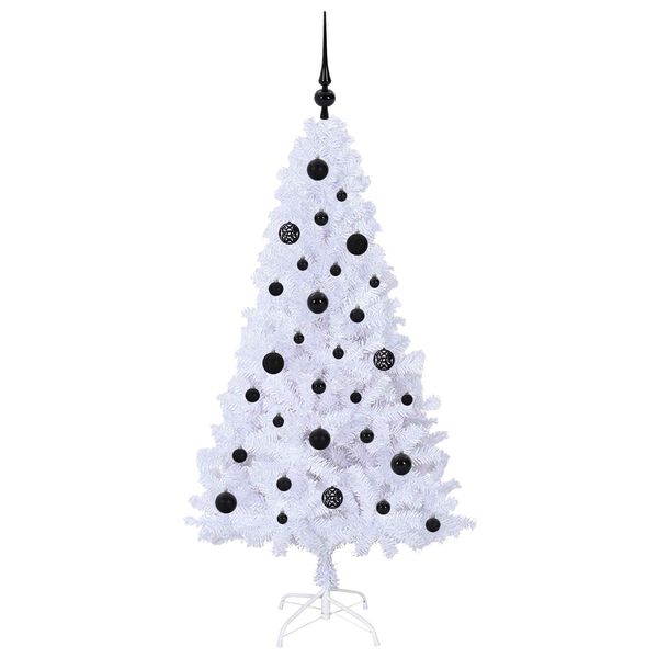 vidaXL &Aacute;rvore de Natal Artificial com 150 LEDs Branco 150 cm PVC e A&ccedil;o