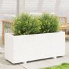 vidaXL Vaso/floreira de jardim 110x40x49,5 cm pinho maciço branco