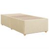 vidaXL Cama com molas/colch&atilde;o 90x190 cm tecido cor creme