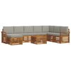 vidaXL Conjuntos de sof&aacute;s com almofada 9 pcs Cinza Natural e Claro