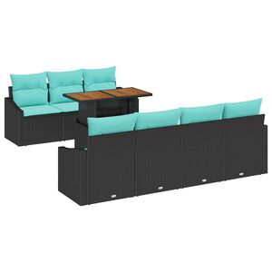 vidaXL Conjunto de Sof&aacute; de Jardim 8 unid. 7-N&uacute;mero de lugares