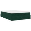 vidaXL Estrutura de cama otomana com colch&atilde;o 140x200 cm verde escuro