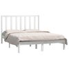 vidaXL Cama sem colch&atilde;o 140x190 cm madeira de pinho maci&ccedil;a branco