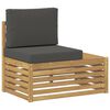 vidaXL Sof&aacute; de canto externo com almofada Branco 91 x 63 x 73 cm