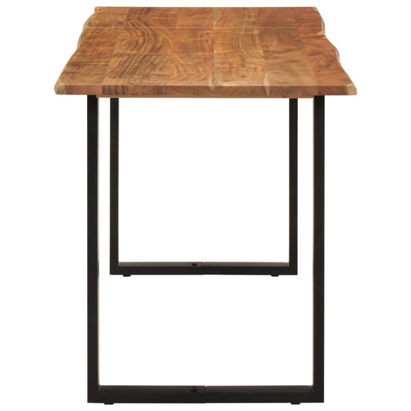 vidaXL Mesa de jantar 140x70x76 cm madeira de acácia maciça