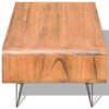 vidaXL Mesa de centro 90x55,5x38,5cm madeira paulownia maci&ccedil;a castanho