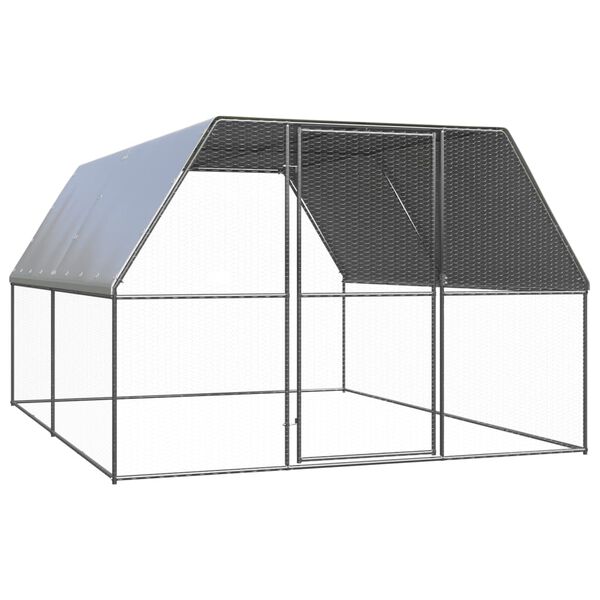 vidaXL Galinheiro 3x4x2 m a&ccedil;o galvanizado