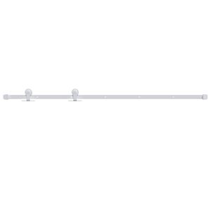 vidaXL Kit de ferragens para porta deslizante 200 cm a&ccedil;o branco