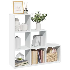 vidaXL Estante divis&oacute;ria de ambientes com 3 n&iacute;veis, branca, 99x29x99 cm, madeira projetada