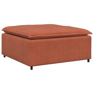 vidaXL M&oacute;dulo de sof&aacute; modular com apoio para os p&eacute;s, vermelho e laranja, 100x100x48 cm
