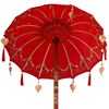vidaXL Parasol Balin&ecirc;s com Base Vermelho 95 x 95 x 260 cm