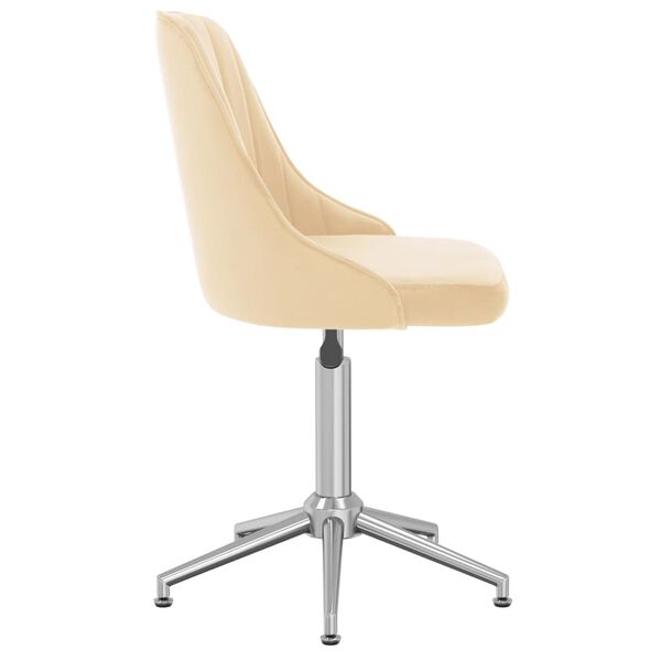 vidaXL Cadeiras de jantar girat&oacute;rias 6 pcs veludo cor creme