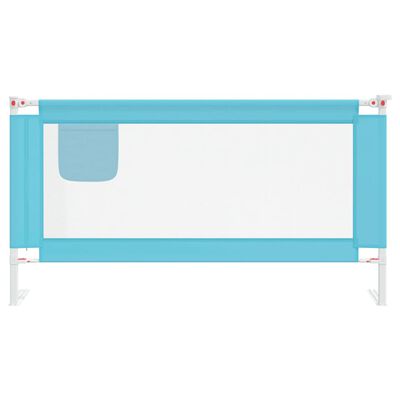 vidaXL Barra de segurança p/ cama infantil tecido 160x25 cm azul