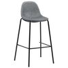 vidaXL 3 pcs conjunto de bar tecido cinzento-claro