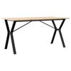 vidaXL Mesa de jantar estrutura em Y 140x80x75cm pinho e a&ccedil;o