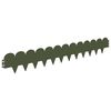 vidaXL Acabamento para Gramado 10 pcs 103 x 15 cm A&ccedil;o Verde-Azeitona