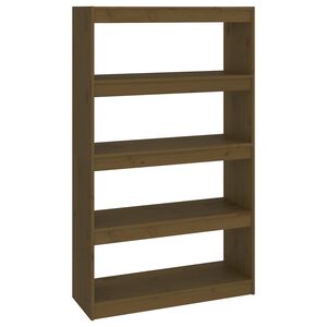 vidaXL Estante/divis&oacute;ria 80x30x135,5 cm pinho maci&ccedil;o castanho mel
