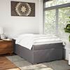 vidaXL Cama boxspring com colch&atilde;o 120x190 cm couro artificial cinzento
