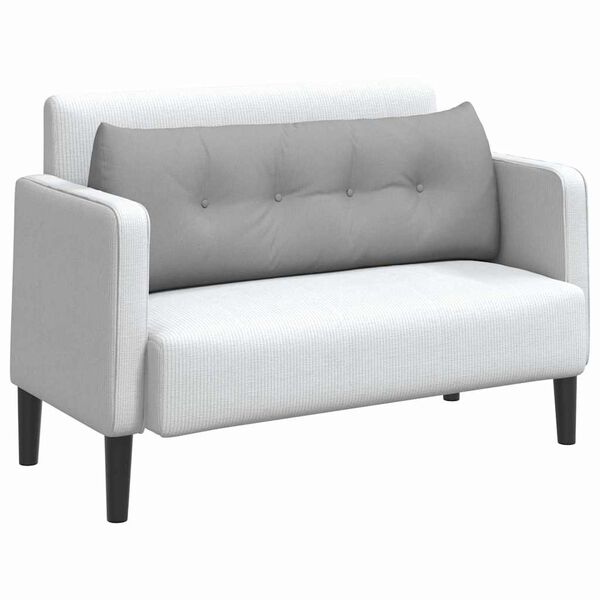 vidaXL Travesseiro para Costas Cinza Nuvem 140 x 24 x 50 cm tecido