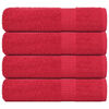 vidaXL Toalhas de m&atilde;os FROGN 4 pcs 50x100 cm 360 g/m&sup2; vermelho
